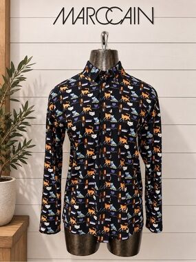 Marc Cain cats Graphic Print Blouse – Size N1 / 34